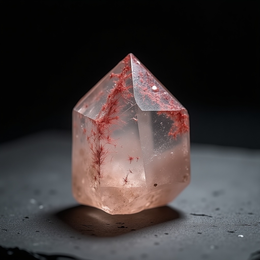 Red Rabbit-Hair Quartz — natural rock specimen